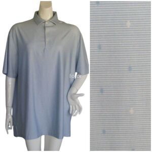 Hickey Freeman Golf Polo Shirt, XL, Blue,  Tonal Dots, Short sleeves